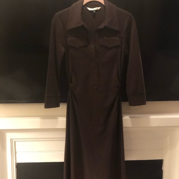Diane Von Furstenberg Button Up Collar Dress | 2 - Picture 4 of 8
